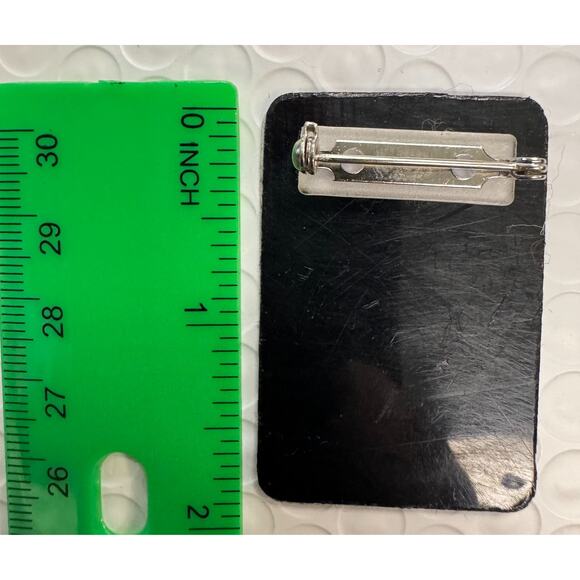 Artistic Jester Rectangular Pin Badge - Picture 3 of 4